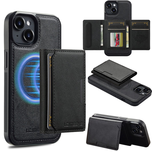LC.IMEEKE L5 Series Detachable RFID Card Bag Magsafe Phone Case, For iPhone 15, For iPhone 14 / 13, For iPhone 14 Pro, For iPhone 14 Pro Max
