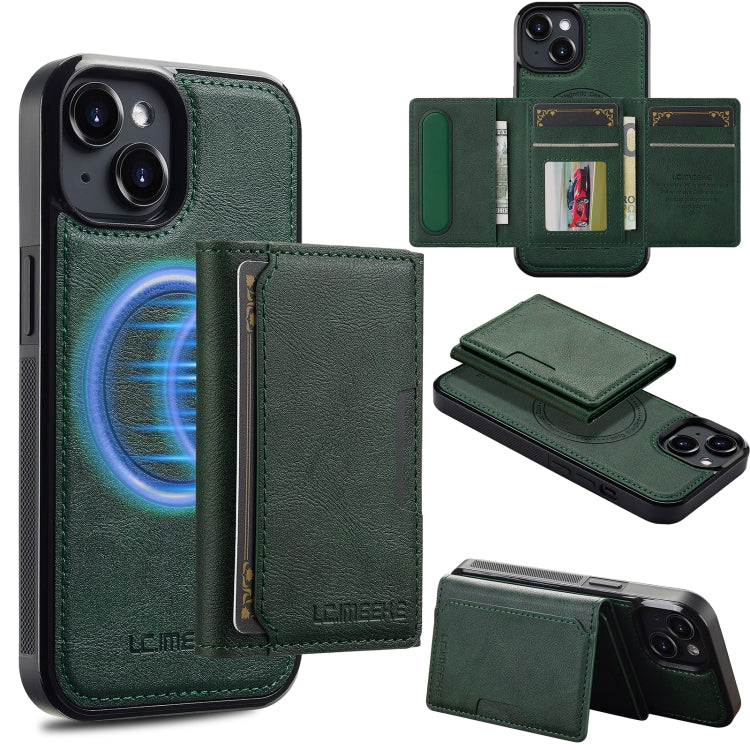 LC.IMEEKE L5 Series Detachable RFID Card Bag Magsafe Phone Case, For iPhone 16, For iPhone 15 Pro Max, For iPhone 15 Pro, For iPhone 15 Plus / 14 Plus