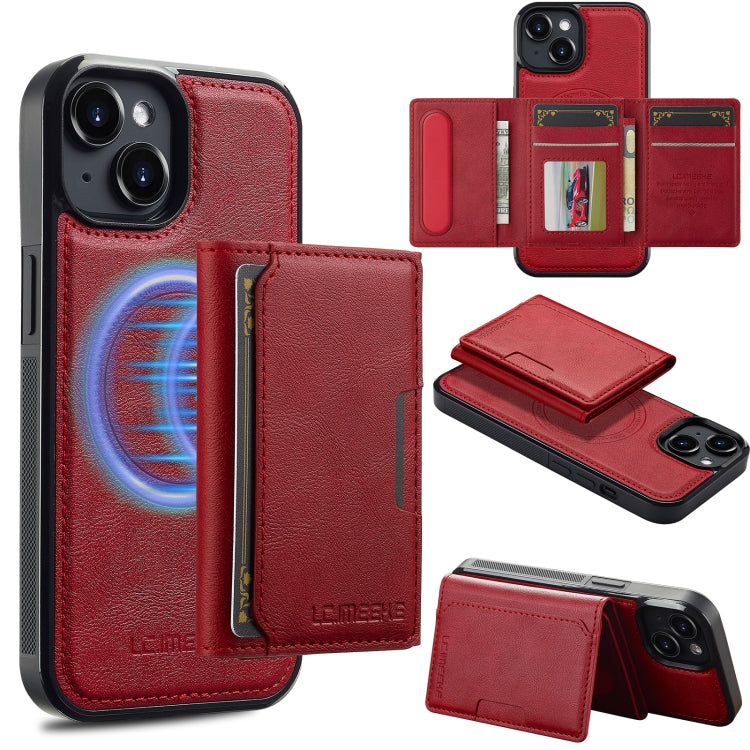 LC.IMEEKE L5 Series Detachable RFID Card Bag Magsafe Phone Case, For iPhone 15, For iPhone 14 / 13, For iPhone 14 Pro, For iPhone 14 Pro Max