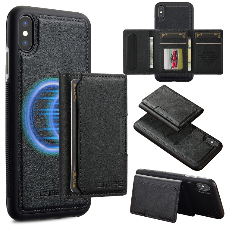 LC.IMEEKE L5 Series Detachable RFID Card Bag Magsafe Phone Case, For iPhone SE 2022 / 2020, For iPhone 13 mini, For iPhone XS / X, For iPhone XR