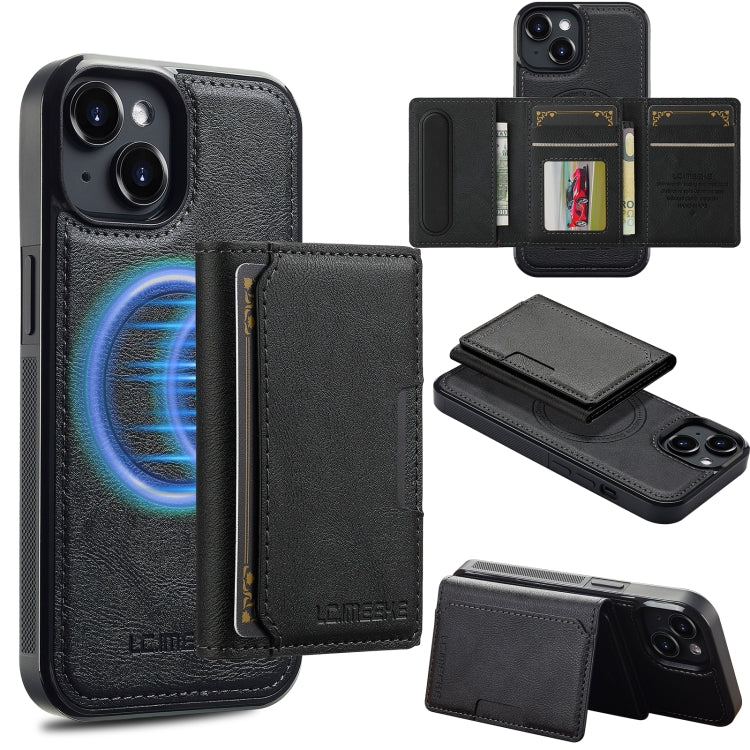 LC.IMEEKE L5 Series Detachable RFID Card Bag Magsafe Phone Case, For iPhone SE 2022 / 2020, For iPhone 13 mini, For iPhone XS / X, For iPhone XR