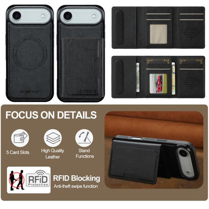 LC.IMEEKE L5 Series Detachable RFID Card Bag Magsafe Phone Case, For iPhone Air, For iPhone 16 Pro Max, For iPhone 16 Pro, For iPhone 16 Plus