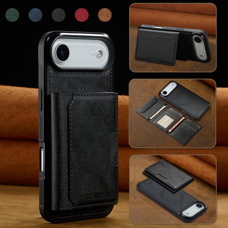 LC.IMEEKE L5 Series Detachable RFID Card Bag Magsafe Phone Case, For iPhone Air, For iPhone 16 Pro Max, For iPhone 16 Pro, For iPhone 16 Plus