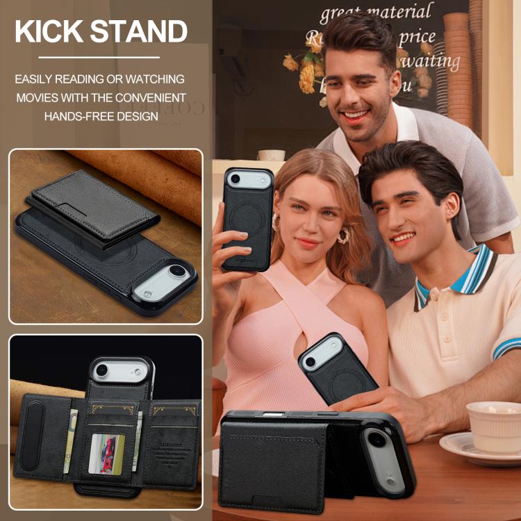 LC.IMEEKE L5 Series Detachable RFID Card Bag Magsafe Phone Case, For iPhone Air, For iPhone 16 Pro Max, For iPhone 16 Pro, For iPhone 16 Plus