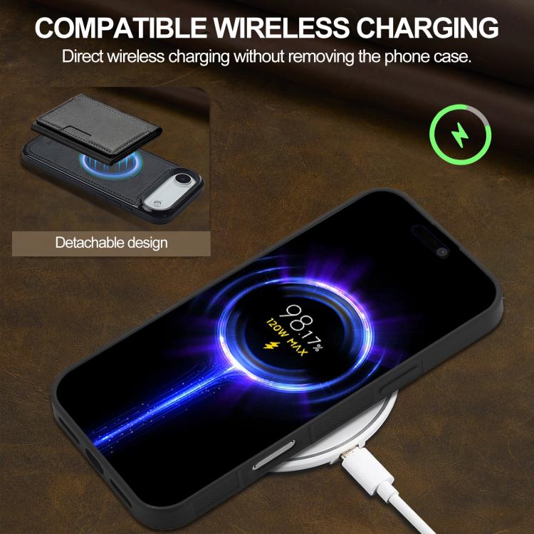 LC.IMEEKE L5 Series Detachable RFID Card Bag Magsafe Phone Case, For iPhone Air, For iPhone 16 Pro Max, For iPhone 16 Pro, For iPhone 16 Plus