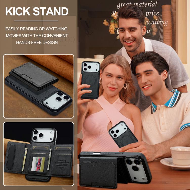 LC.IMEEKE L5 Series Detachable RFID Card Bag Magsafe Phone Case, For iPhone 18 Pro / 17 Pro, For iPhone 18 Pro Max / 17 Pro Max, For iPhone 17e / 16e, For iPhone 17
