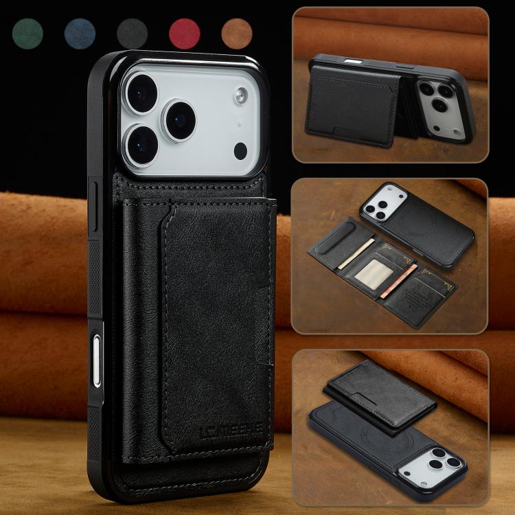 LC.IMEEKE L5 Series Detachable RFID Card Bag Magsafe Phone Case, For iPhone 18 Pro / 17 Pro, For iPhone 18 Pro Max / 17 Pro Max, For iPhone 17e / 16e, For iPhone 17