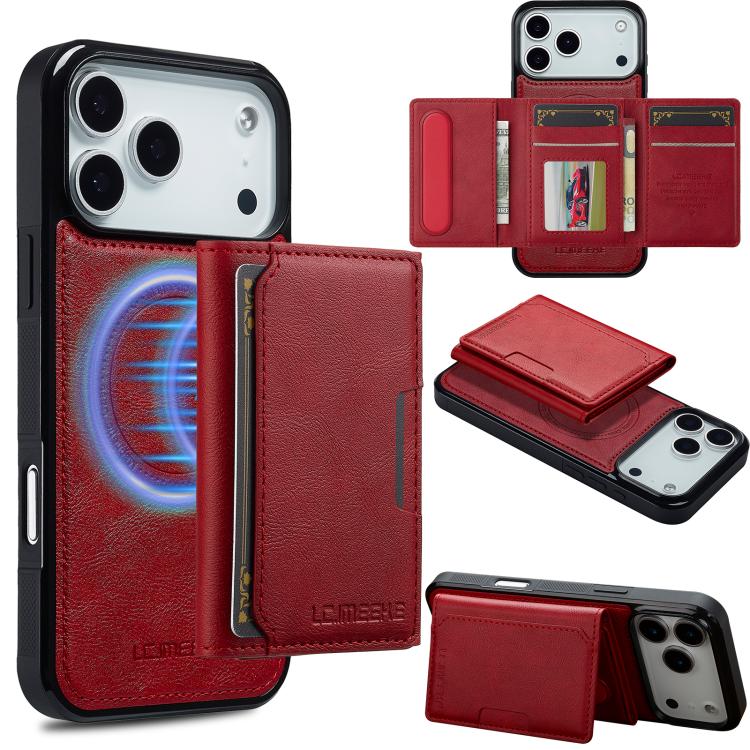 LC.IMEEKE L5 Series Detachable RFID Card Bag Magsafe Phone Case, For iPhone 18 Pro / 17 Pro, For iPhone 18 Pro Max / 17 Pro Max, For iPhone 17e / 16e, For iPhone 17