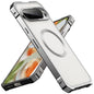 Irregular Alloy Frame Fosted Translucent MagSafe Phone Case