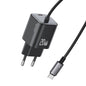 USAMS CC261 20W GaN Mini Type-C / USB-C Dual Port Fast Charger with Cable, CC261