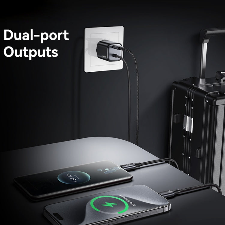 USAMS CC261 20W GaN Mini Type-C / USB-C Dual Port Fast Charger with Cable, CC261
