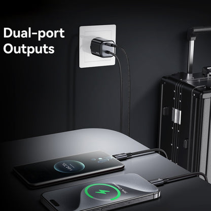 USAMS CC261 20W GaN Mini Type-C / USB-C Dual Port Fast Charger with Cable, CC261