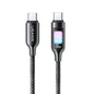 USAMS SJ750 100W Type-C / USB-C to Type-C / USB-C Zinc Alloy Data Cable with Colorful Light, Type-C to Type-C