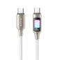 USAMS SJ750 100W Type-C / USB-C to Type-C / USB-C Zinc Alloy Data Cable with Colorful Light, Type-C to Type-C