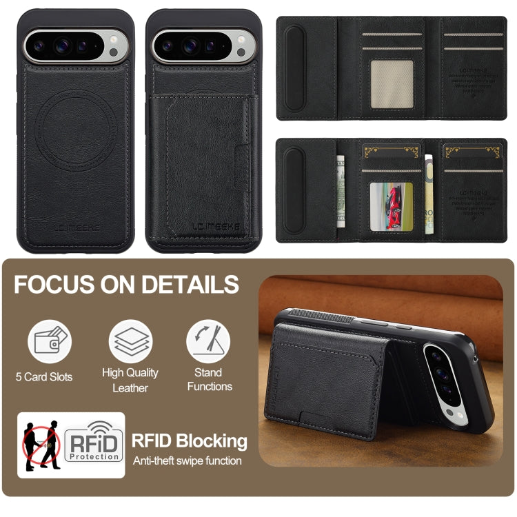 LC.IMEEKE L5 Series Detachable RFID Card Bag Magsafe Phone Case, For Google Pixel 9 / 9 Pro, For Google Pixel 8 Pro