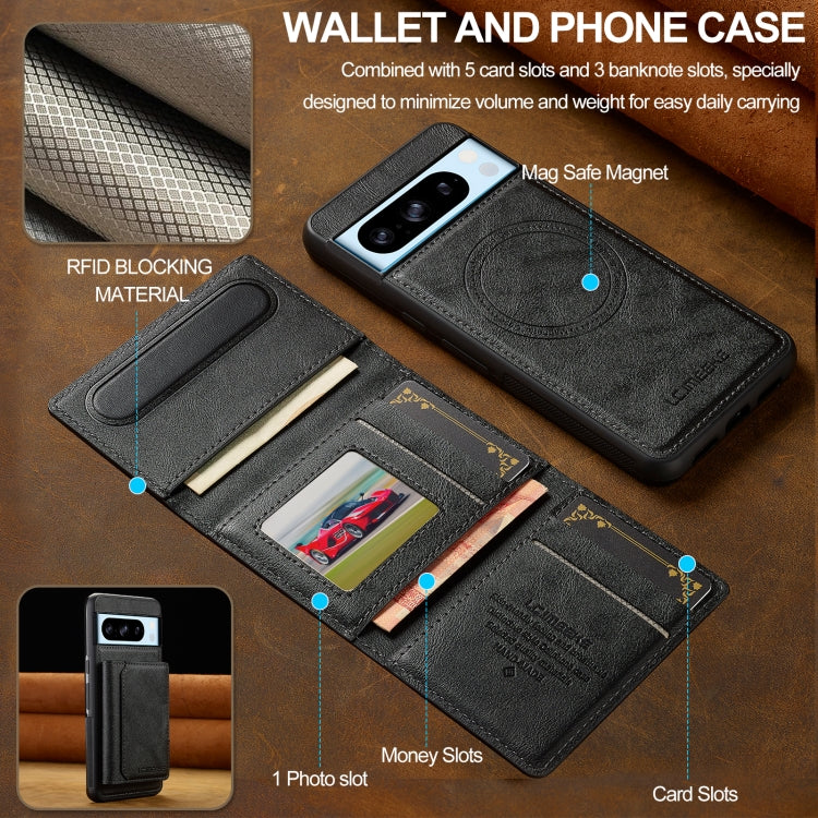 LC.IMEEKE L5 Series Detachable RFID Card Bag Magsafe Phone Case, For Google Pixel 8 Pro