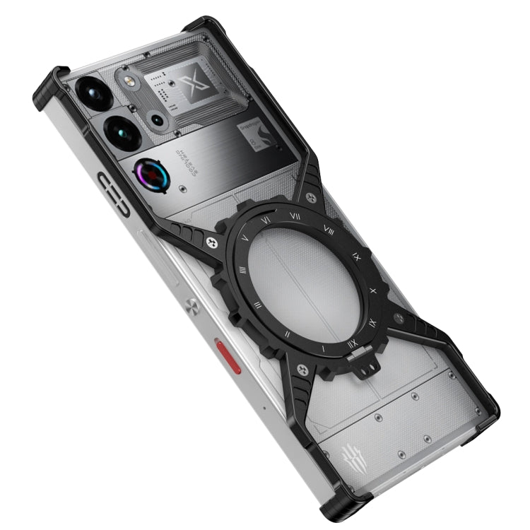 Mechanical Gear MagSafe Holder Borderless Metal Phone Case, For ZTE nubia Red Magic 11 Pro / 11 Pro+, For ZTE nubia Z70 Ultra, For ZTE nubia Red Magic 10 Pro / 10 Pro+, For ZTE nubia Z60 Ultra / Z60 Ultra Leading, For ZTE nubia Red Magic 9S Pro / 9S Pr...