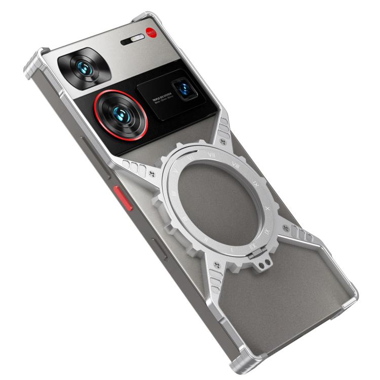 Mechanical Gear MagSafe Holder Borderless Metal Phone Case, For ZTE nubia Red Magic 11 Pro / 11 Pro+, For ZTE nubia Z70 Ultra, For ZTE nubia Red Magic 10 Pro / 10 Pro+, For ZTE nubia Z60 Ultra / Z60 Ultra Leading, For ZTE nubia Red Magic 9S Pro / 9S Pr...