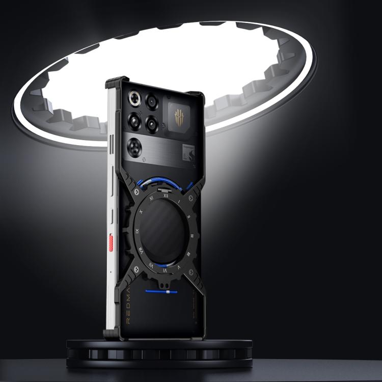 Mechanical Gear MagSafe Holder Borderless Metal Phone Case