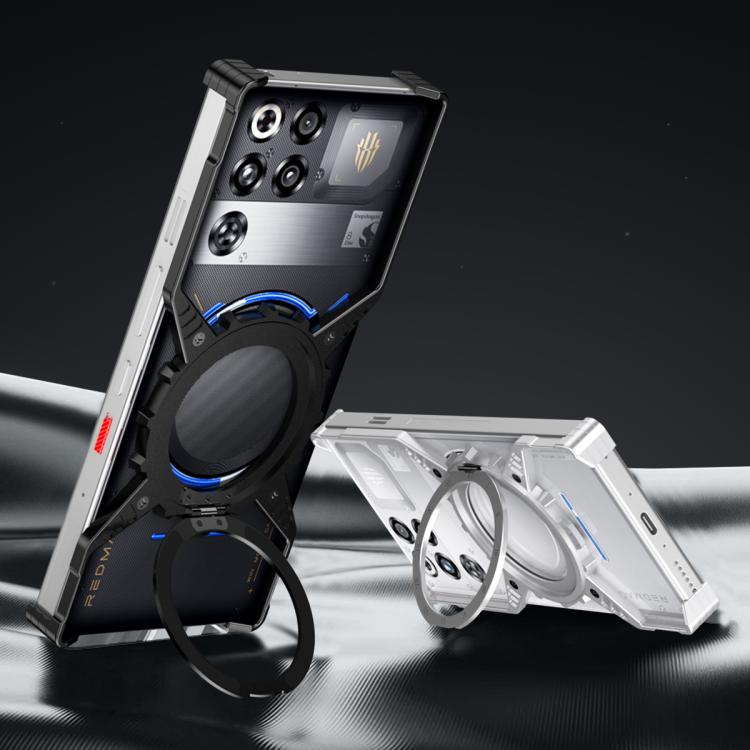 Mechanical Gear MagSafe Holder Borderless Metal Phone Case