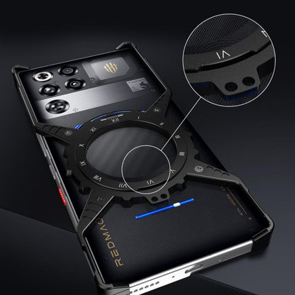 Mechanical Gear MagSafe Holder Borderless Metal Phone Case