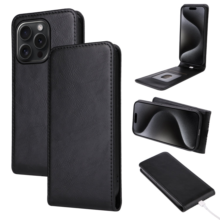 Magnetic Vertical Flip Leather Phone Case, For iPhone 17e / 16e, For iPhone 16 Pro Max, For iPhone 16 Pro, For iPhone 16 Plus, For iPhone 16, For iPhone 15 Pro