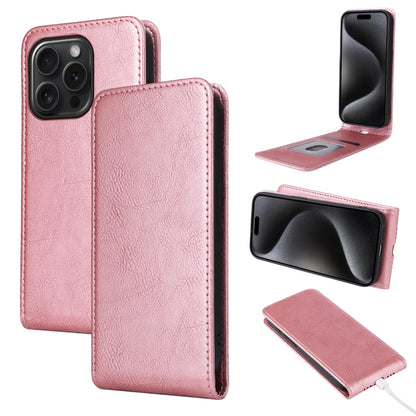 Magnetic Vertical Flip Leather Phone Case, For iPhone 17e / 16e, For iPhone 16 Pro Max, For iPhone 16 Pro, For iPhone 16 Plus, For iPhone 16, For iPhone 15 Pro