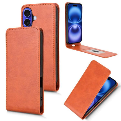 Magnetic Vertical Flip Leather Phone Case, For iPhone 17e / 16e, For iPhone 16 Pro Max, For iPhone 16 Pro, For iPhone 16 Plus, For iPhone 16, For iPhone 15 Pro