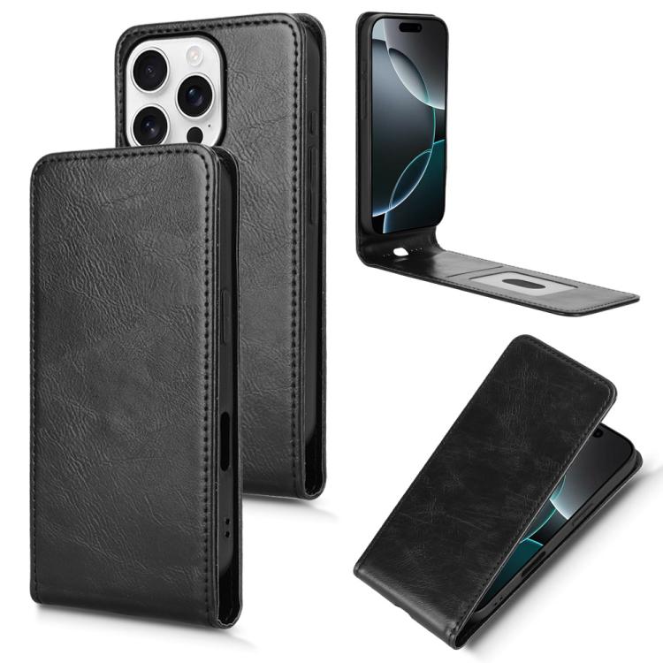 Magnetic Vertical Flip Leather Phone Case, For iPhone 17e / 16e, For iPhone 16 Pro Max, For iPhone 16 Pro, For iPhone 16 Plus, For iPhone 16, For iPhone 15 Pro