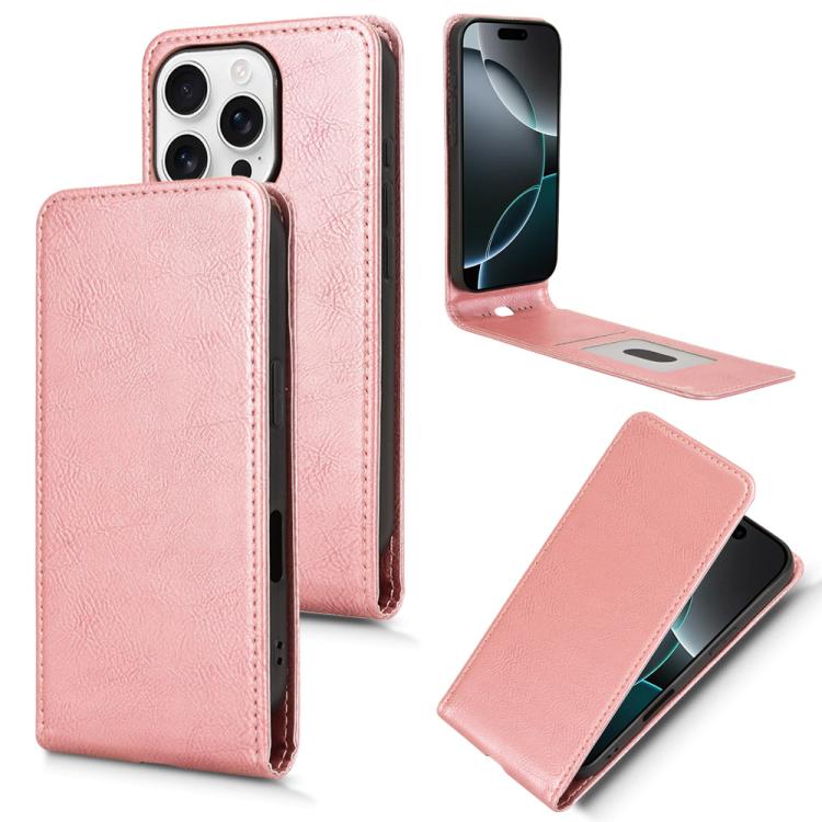 Magnetic Vertical Flip Leather Phone Case, For iPhone 17e / 16e, For iPhone 16 Pro Max, For iPhone 16 Pro, For iPhone 16 Plus, For iPhone 16, For iPhone 15 Pro