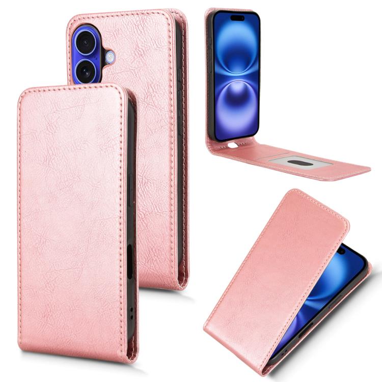 Magnetic Vertical Flip Leather Phone Case, For iPhone 17e / 16e, For iPhone 16 Pro Max, For iPhone 16 Pro, For iPhone 16 Plus, For iPhone 16, For iPhone 15 Pro
