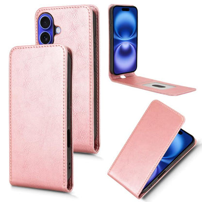 Magnetic Vertical Flip Leather Phone Case, For iPhone 17e / 16e, For iPhone 16 Pro Max, For iPhone 16 Pro, For iPhone 16 Plus, For iPhone 16, For iPhone 15 Pro