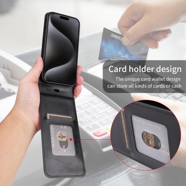 Magnetic Vertical Flip Leather Phone Case, For iPhone 17e / 16e, For iPhone 16 Pro Max, For iPhone 16 Pro, For iPhone 16 Plus, For iPhone 16, For iPhone 15 Pro