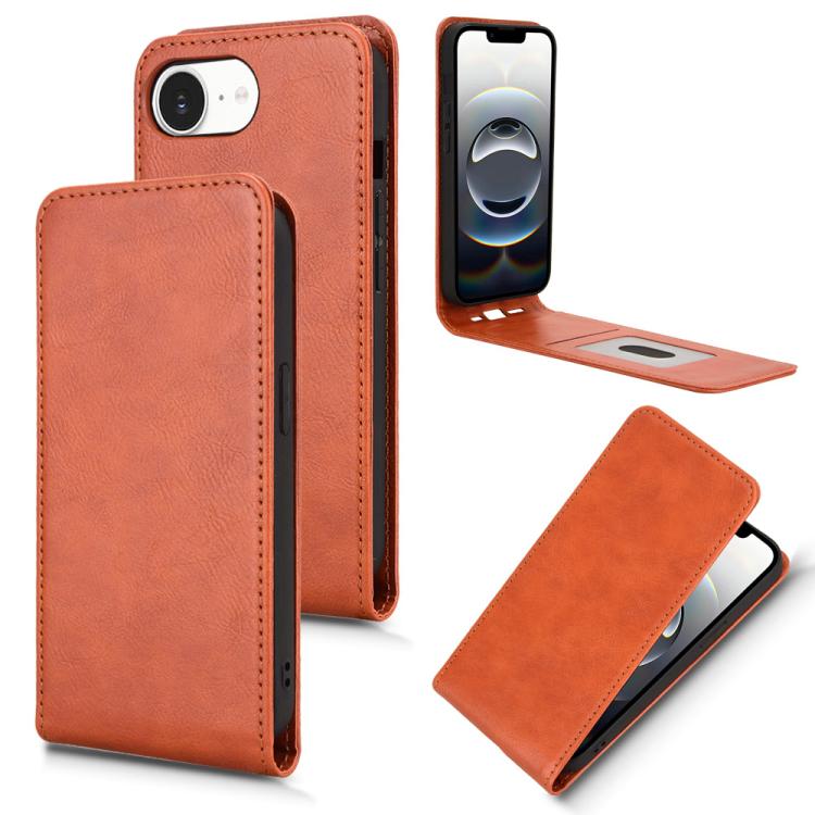 Magnetic Vertical Flip Leather Phone Case, For iPhone 17e / 16e, For iPhone 16 Pro Max, For iPhone 16 Pro, For iPhone 16 Plus, For iPhone 16, For iPhone 15 Pro