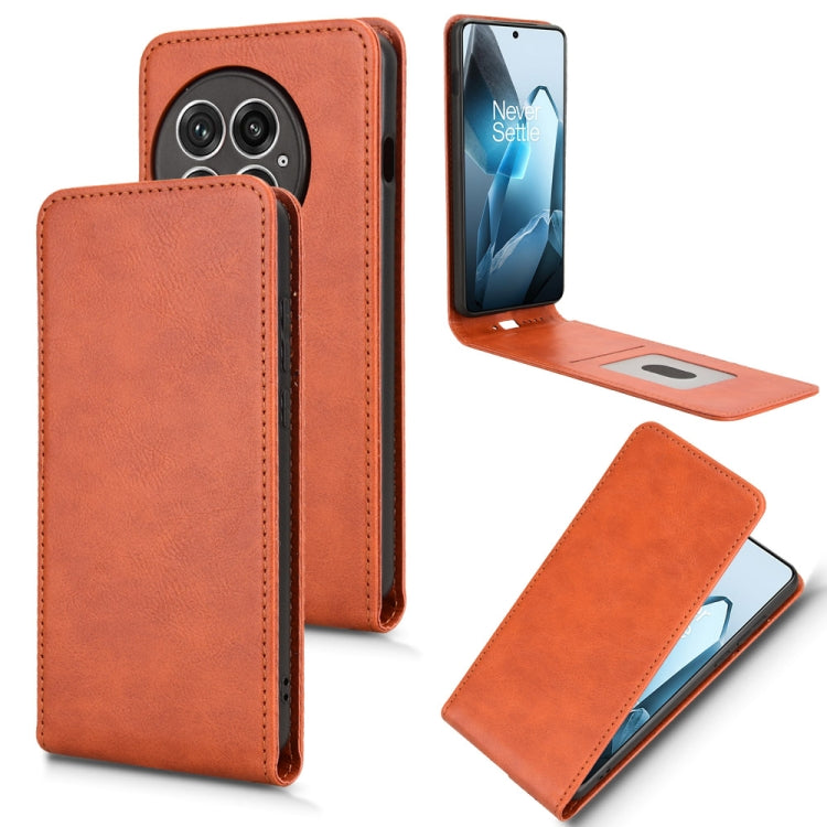 Magnetic Vertical Flip Leather Phone Case, For OnePlus Ace 5 / Ace 5 Pro, For OnePlus 13, For OnePlus Nord 4 5G