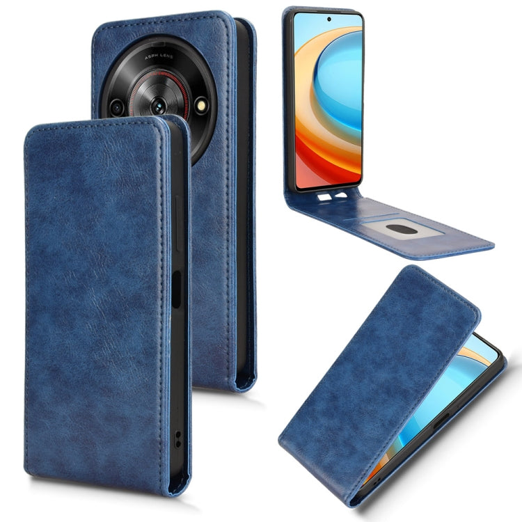 Magnetic Vertical Flip Leather Phone Case, For ZTE Axon 60 Lite / Blade V60 Vita, For ZTE Blade A75 5G, For ZTE Blade A75 4G, For ZTE nubia Z60S Pro, For ZTE Blade A35 / A55, For ZTE nubia Focus Pro