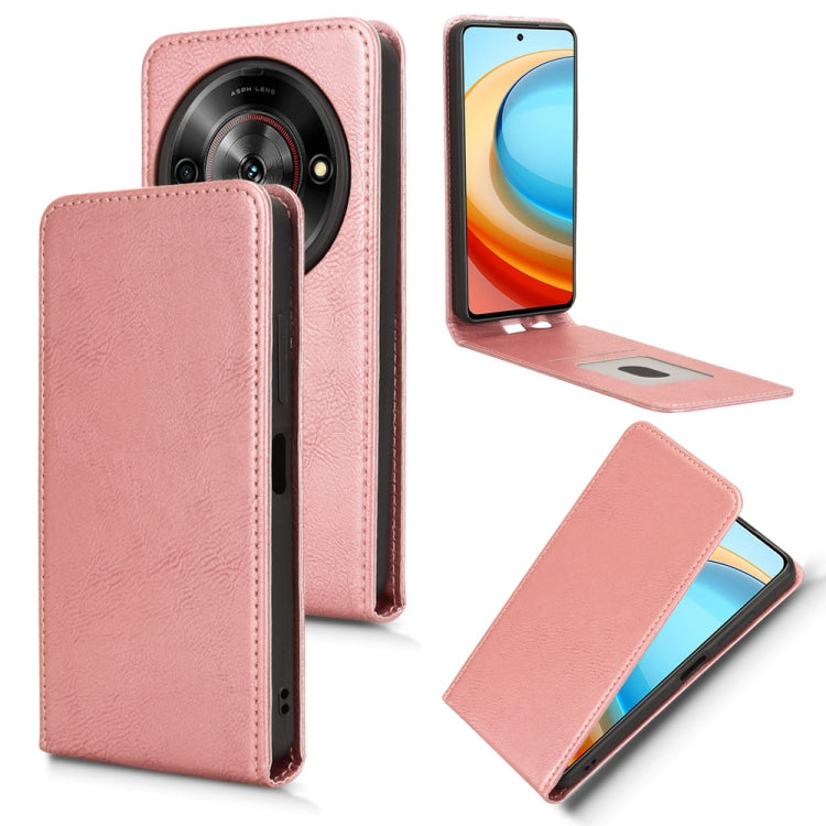 Magnetic Vertical Flip Leather Phone Case, For ZTE Axon 60 Lite / Blade V60 Vita, For ZTE Blade A75 5G, For ZTE Blade A75 4G, For ZTE nubia Z60S Pro, For ZTE Blade A35 / A55, For ZTE nubia Focus Pro