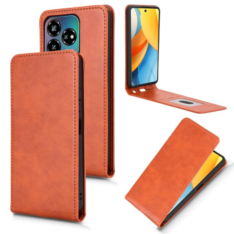 Magnetic Vertical Flip Leather Phone Case, For ZTE Axon 60 Lite / Blade V60 Vita, For ZTE Blade A75 5G, For ZTE Blade A75 4G, For ZTE nubia Z60S Pro, For ZTE Blade A35 / A55, For ZTE nubia Focus Pro