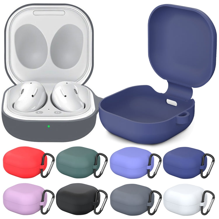 For Samsung Galaxy Buds Live Solid Color Anti-fall Earphone Protective Case with Hook