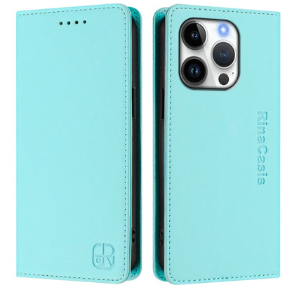 RC01 Dual-Folded Magnetic Suction RFID Leather Phone Case