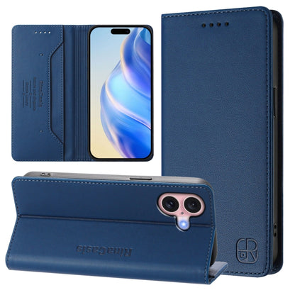 RC01 Dual-Folded Magnetic Suction RFID Leather Phone Case