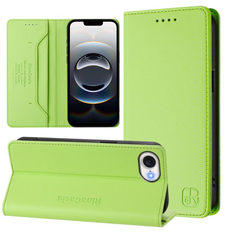 RC01 Dual-Folded Magnetic Suction RFID Leather Phone Case, For iPhone 18 Pro / 17 Pro, For iPhone 18 Pro Max / 17 Pro Max, For iPhone 17e / 16e