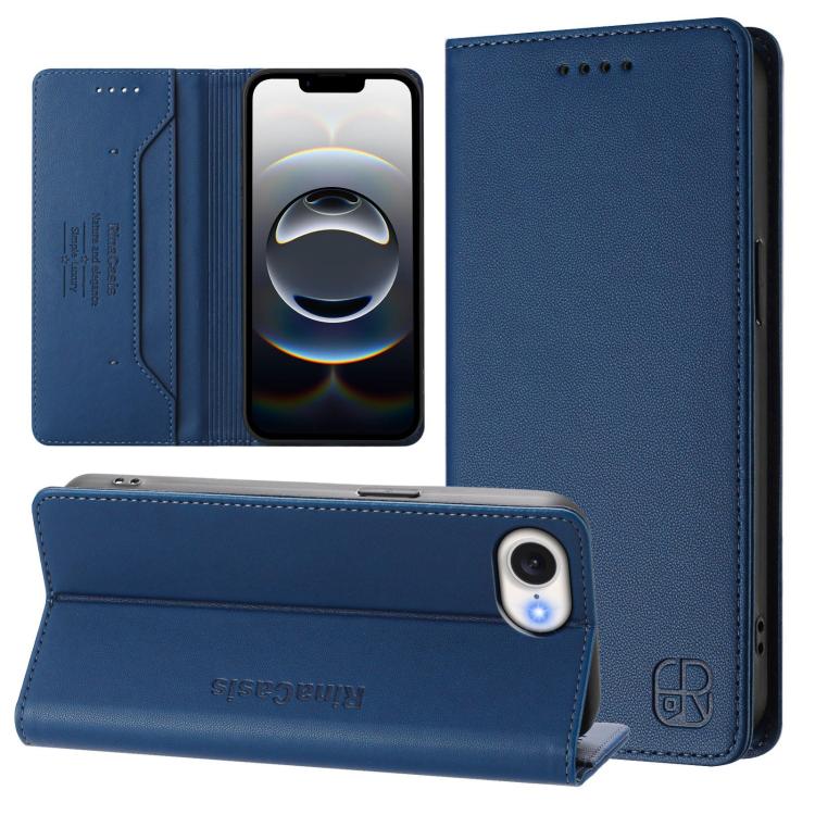 RC01 Dual-Folded Magnetic Suction RFID Leather Phone Case