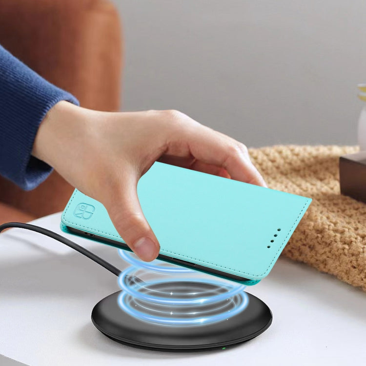 RC01 Dual-Folded Magnetic Suction RFID Leather Phone Case, For iPhone 15, For iPhone 14 Plus, For iPhone 14 / 13
