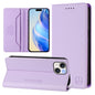 RC01 Dual-Folded Magnetic Suction RFID Leather Phone Case, For iPhone 15, For iPhone 14 Plus, For iPhone 14 / 13