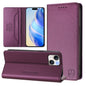 RC01 Dual-Folded Magnetic Suction RFID Leather Phone Case, For iPhone 15, For iPhone 14 Plus, For iPhone 14 / 13