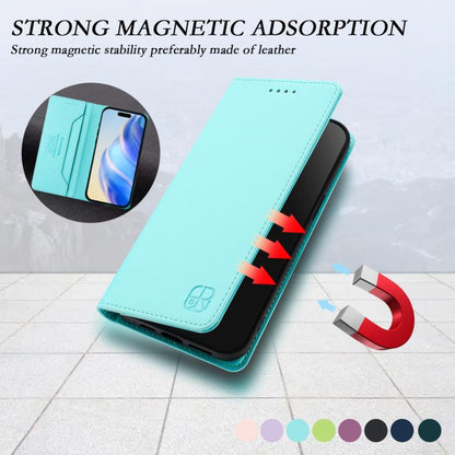 RC01 Dual-Folded Magnetic Suction RFID Leather Phone Case