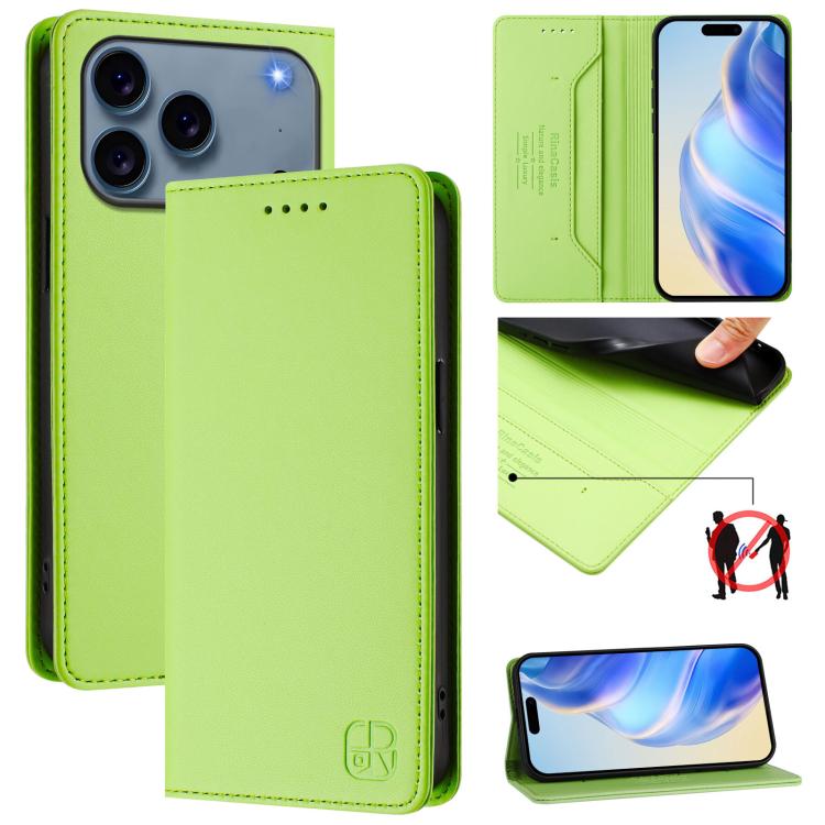 RC01 Dual-Folded Magnetic Suction RFID Leather Phone Case