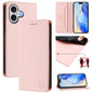 RC01 Dual-Folded Magnetic Suction RFID Leather Phone Case, For iPhone 17, For iPhone Air, For iPhone 16 Pro Max