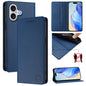 RC01 Dual-Folded Magnetic Suction RFID Leather Phone Case, For iPhone 17, For iPhone Air, For iPhone 16 Pro Max